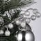 2ft. Pre-Lit Frosted Silver Pine Artificial Christmas Tree, Warm White LED Lights